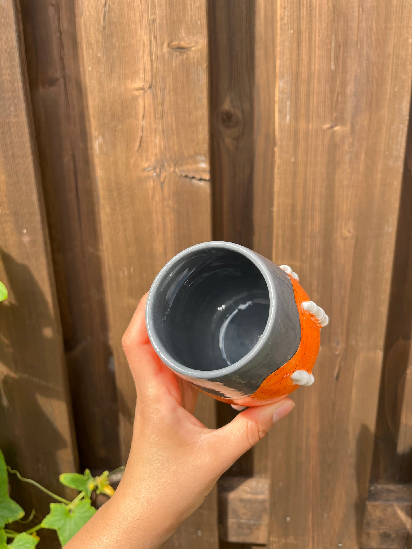 Black & Orange Skeleton Wine Tumbler