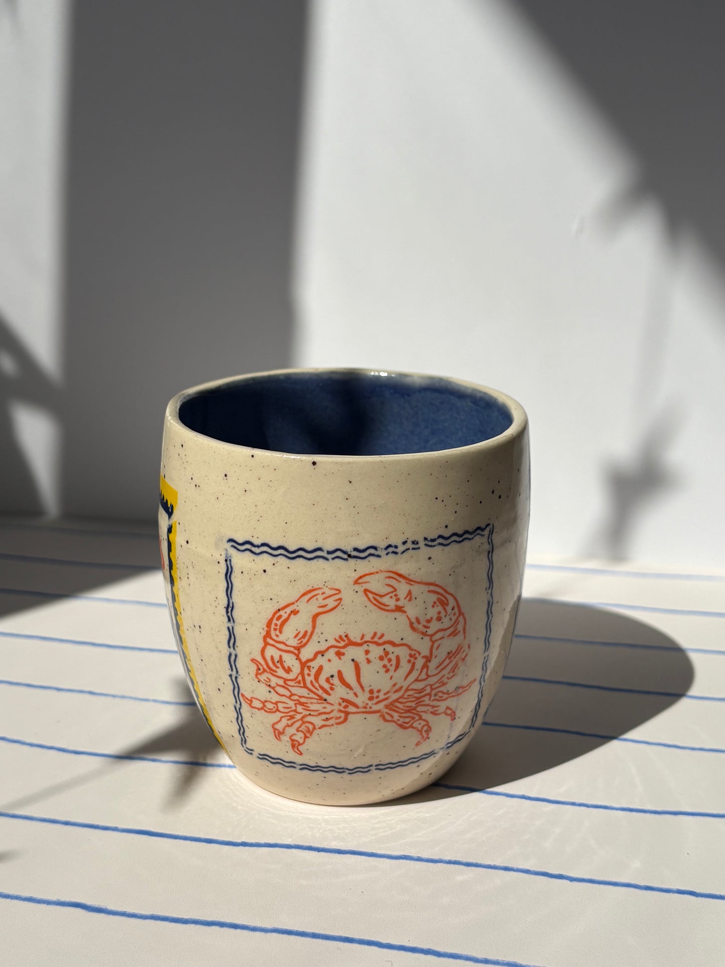 Mediterranean Summer Tumbler Cup Blue (Style 2)