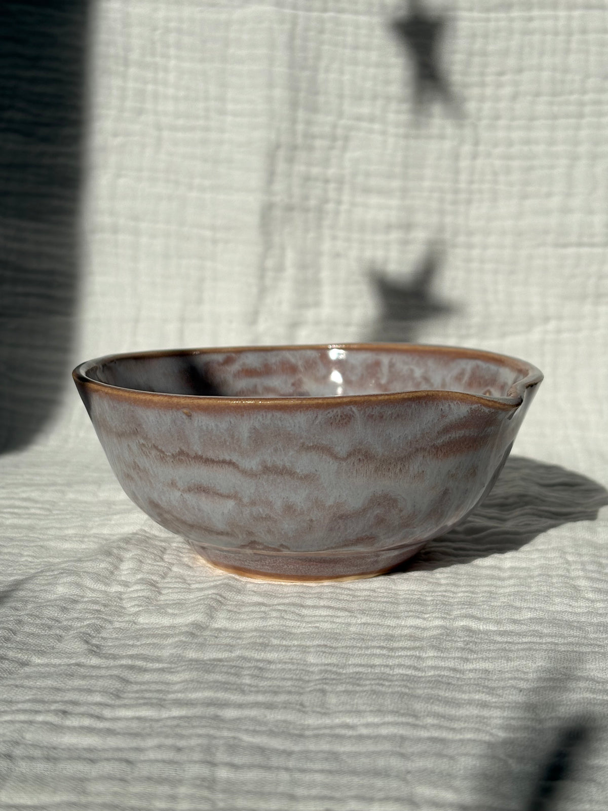 Frosted Lavender & Doodles Matcha Bowl