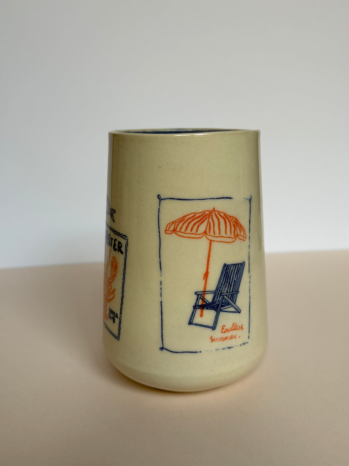 Mediterranean Summer Tumbler Cup Blue