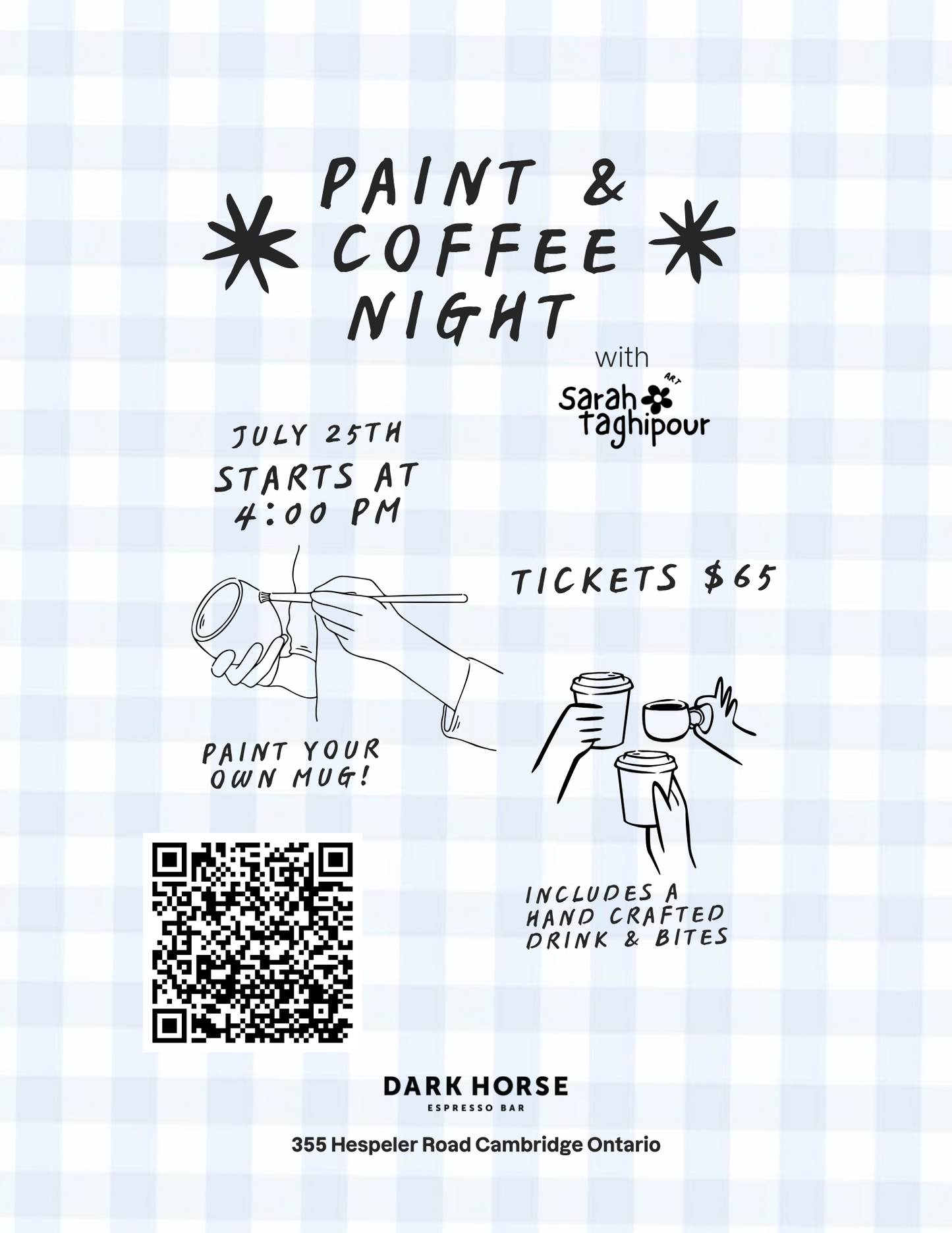 Paint & Coffee Night at Cambridge Dark Horse Espresso Bar