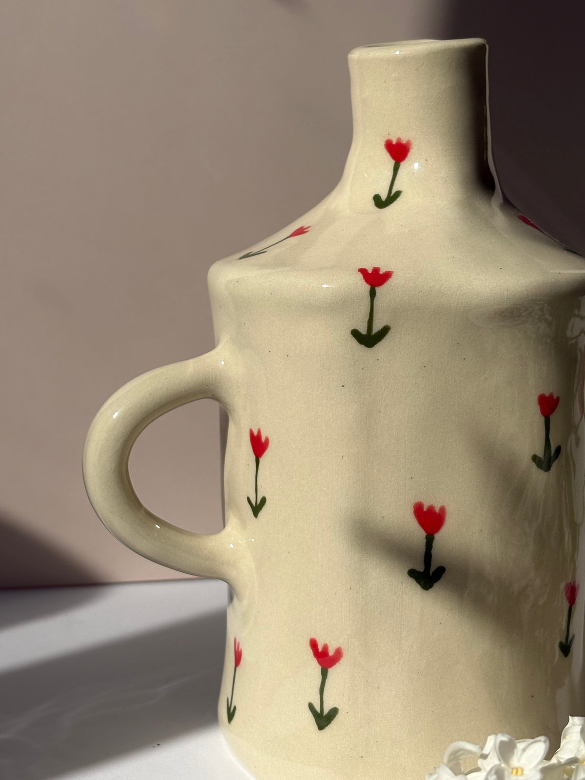 Red Tulip Vase