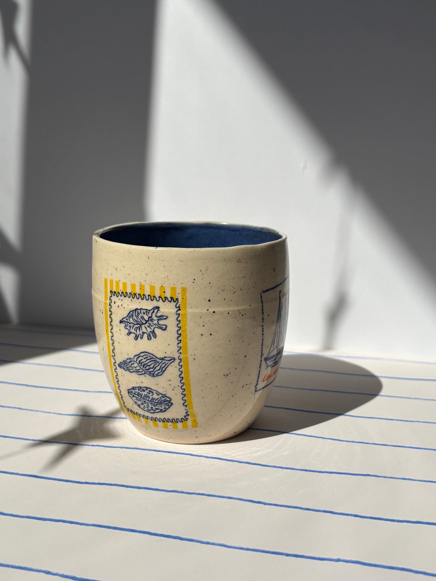 Mediterranean Summer Tumbler Cup Blue (Style 1)