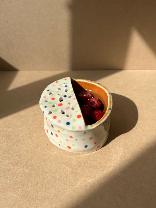 Polka Dot Berry Bowl