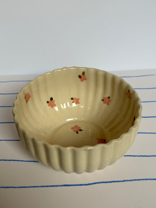 Pink Flowers Breakfast Bowl