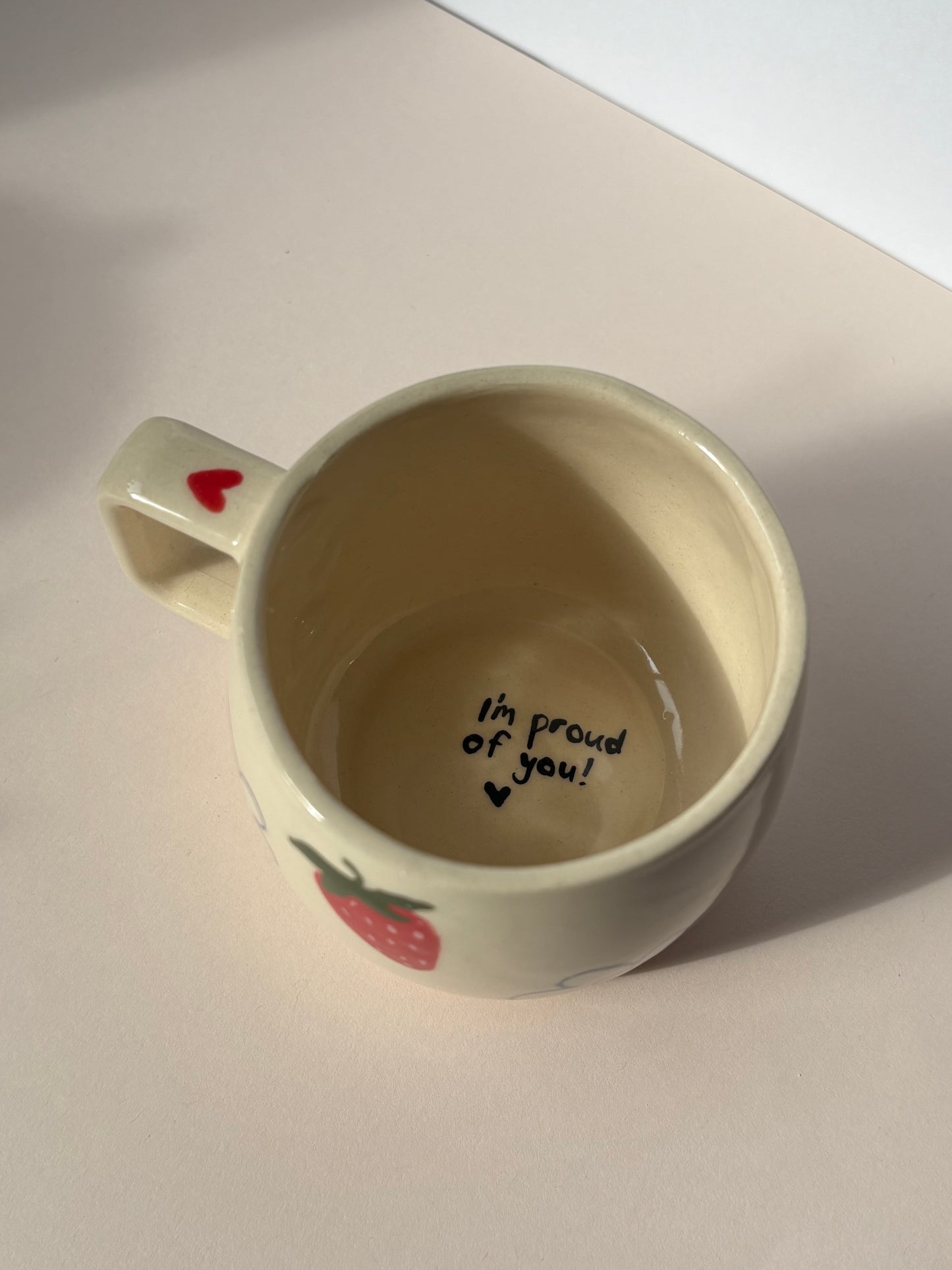 Strawberry & Doodle Flower Espresso Cup