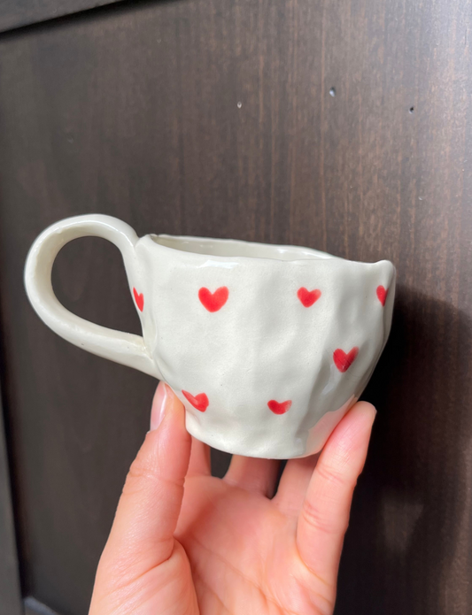 Dainty Hearts Espresso Mug