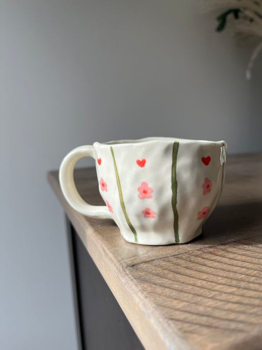 Stripes & Flowers Mug