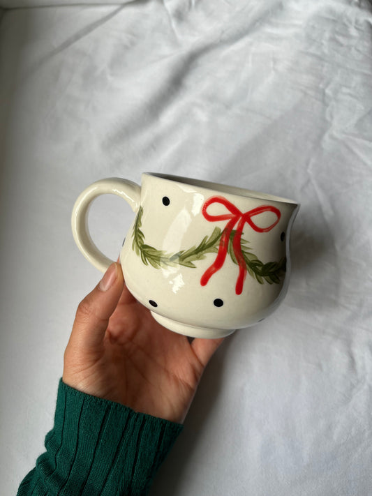 Christmas Polka Dot Garland Mug