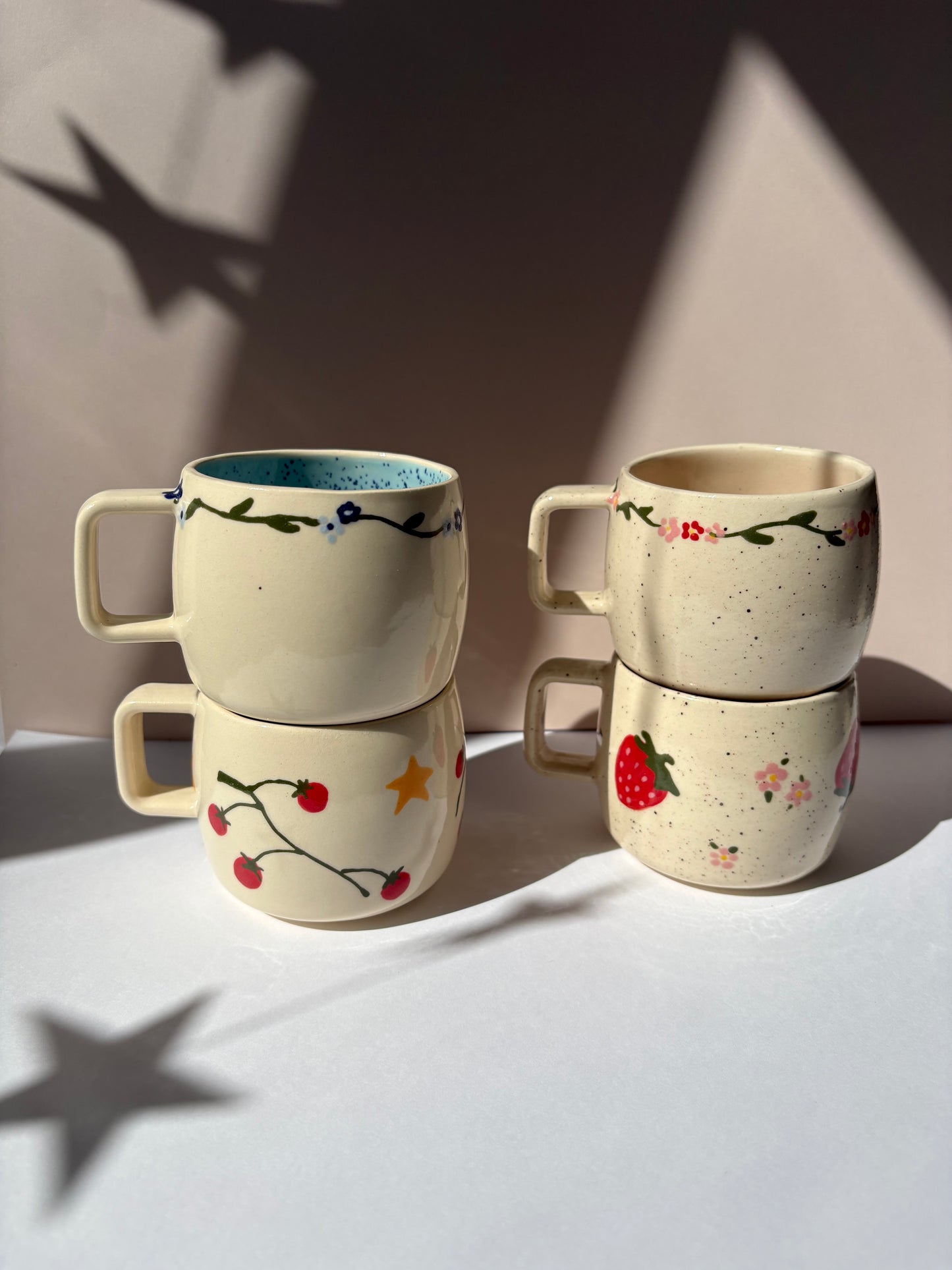 Strawberry & Flower Espresso Cup