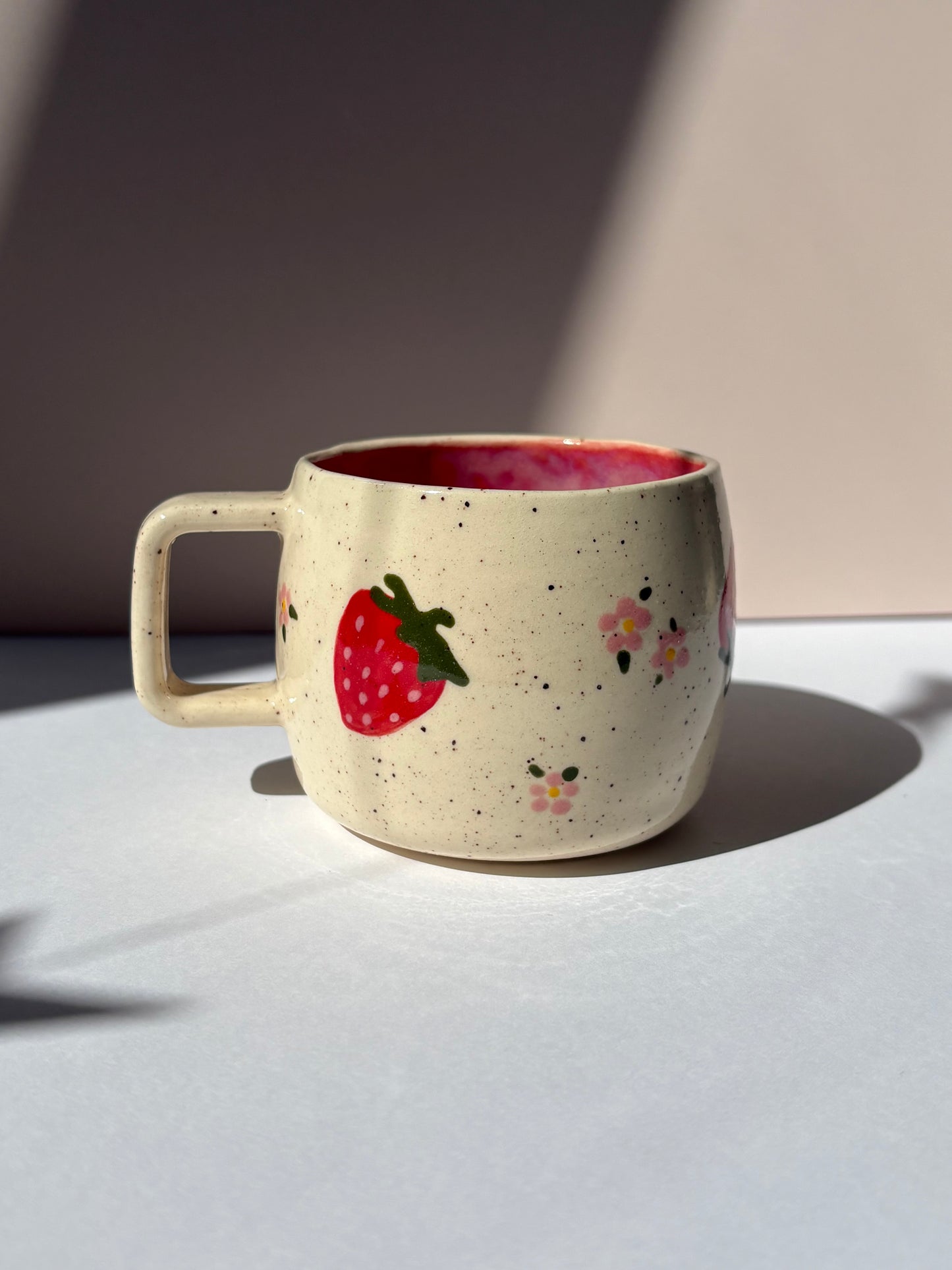 Strawberry & Flower Espresso Cup