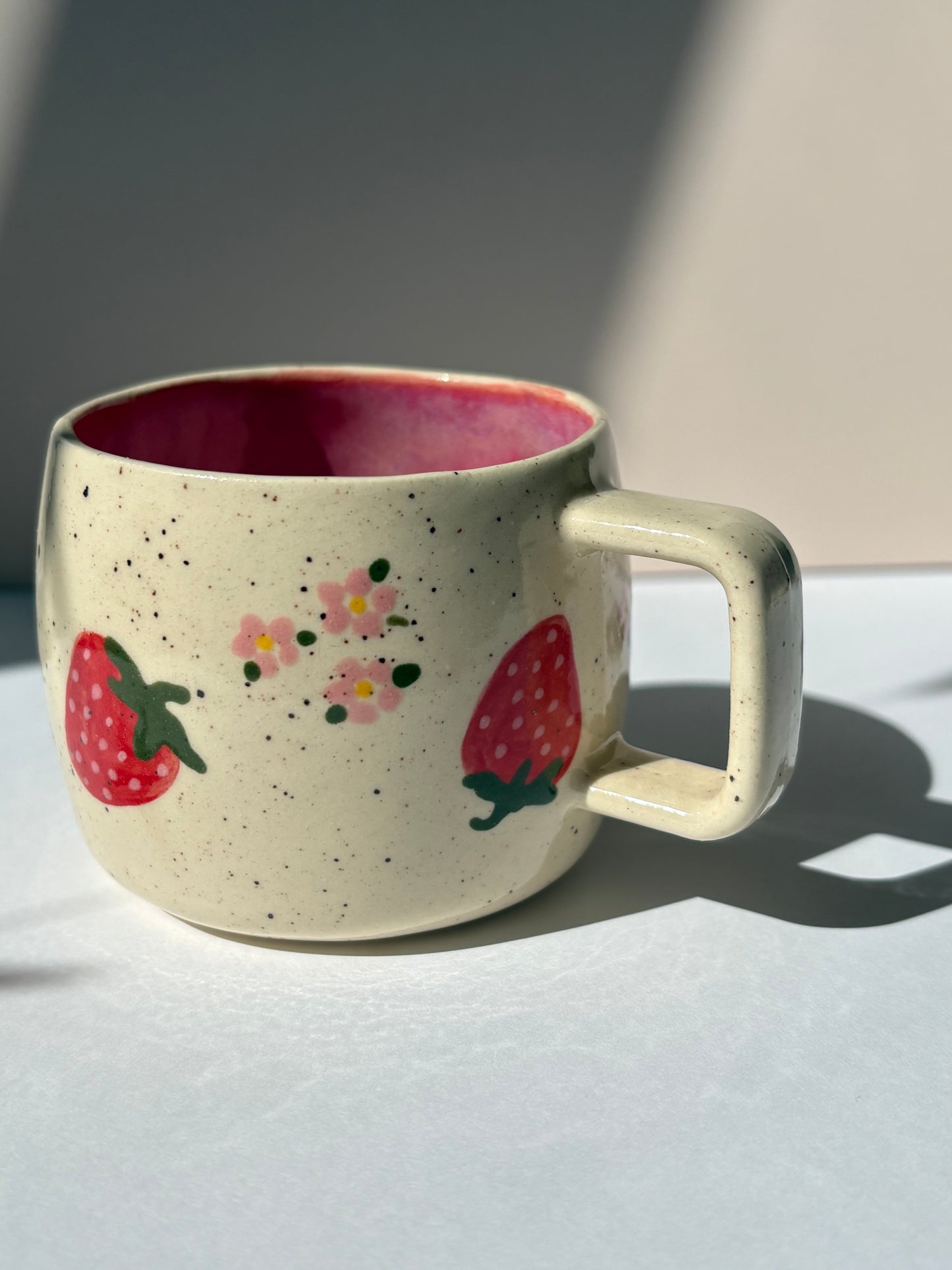 Strawberry & Flower Espresso Cup