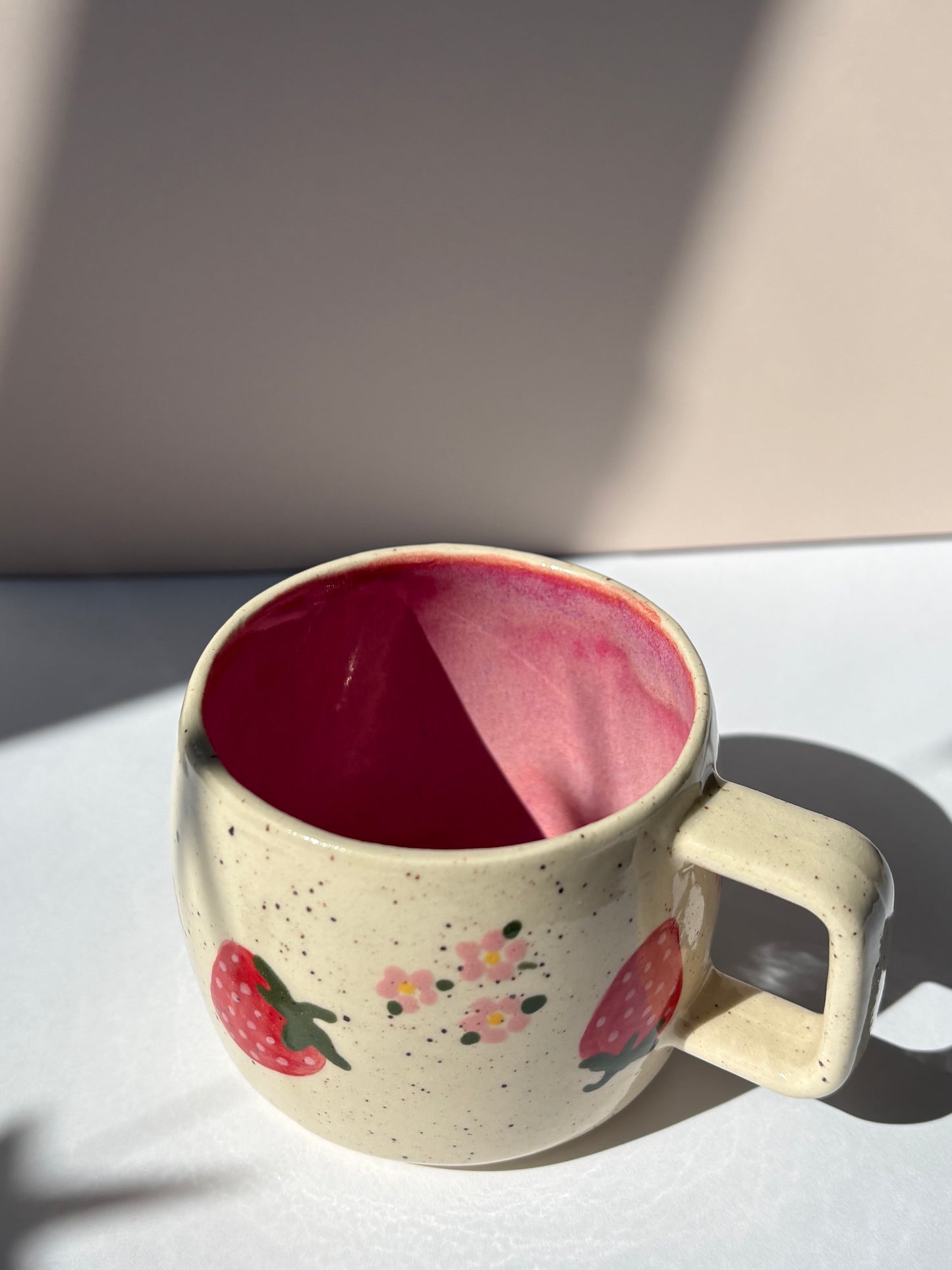 Strawberry & Flower Espresso Cup