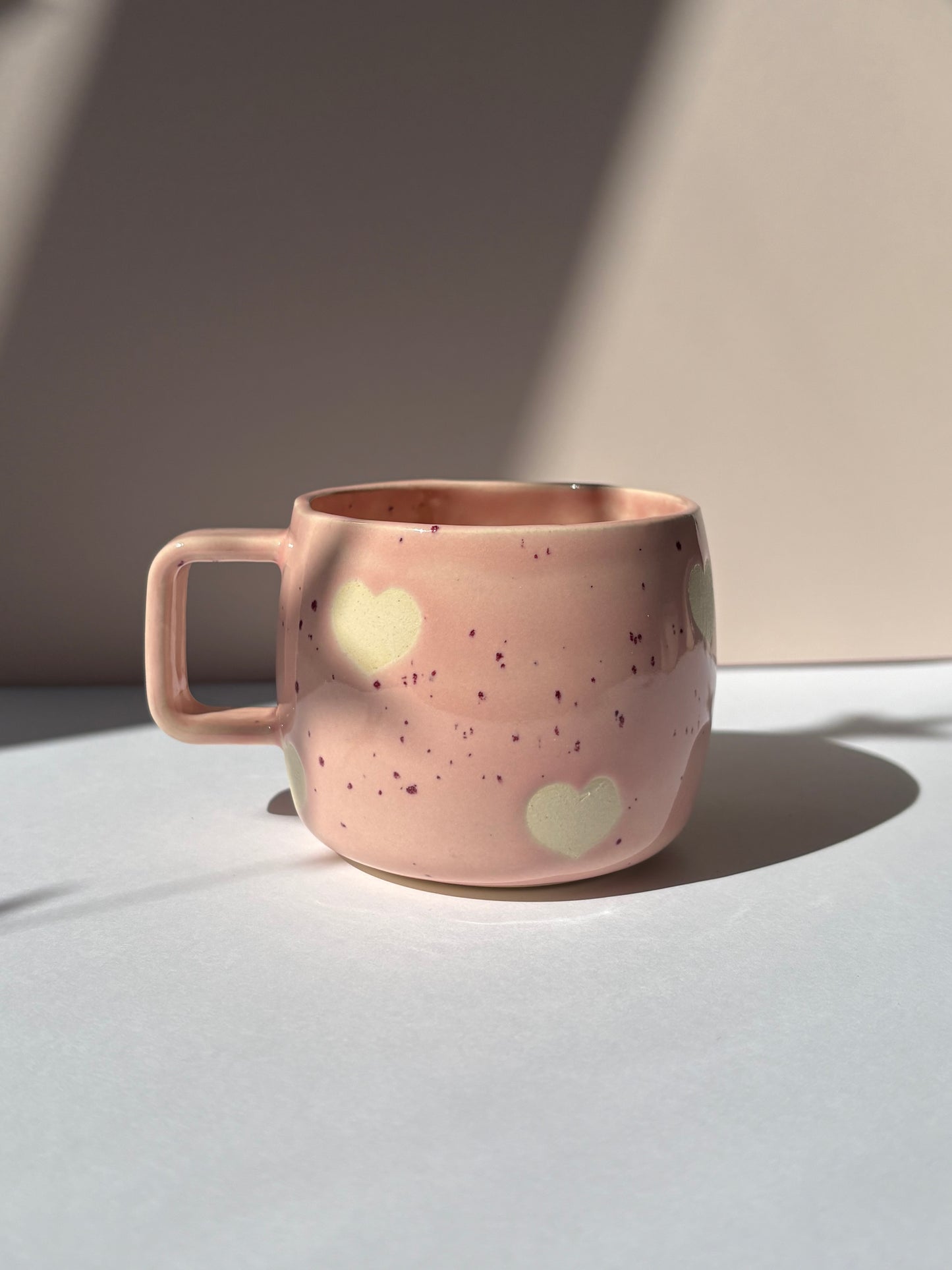 Speckled Pink Hearts Espresso Cup