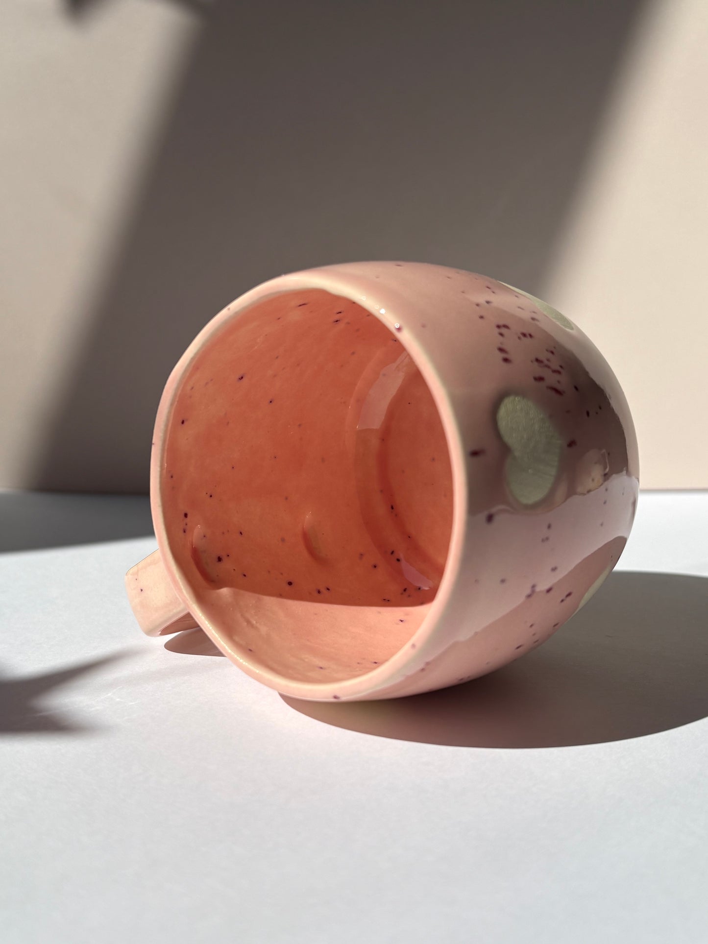 Speckled Pink Hearts Espresso Cup