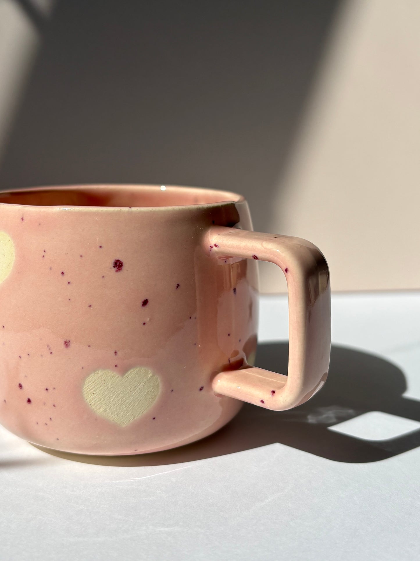 Speckled Pink Hearts Espresso Cup
