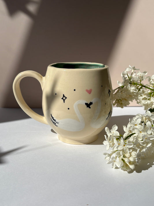 Kissing Swans Mug