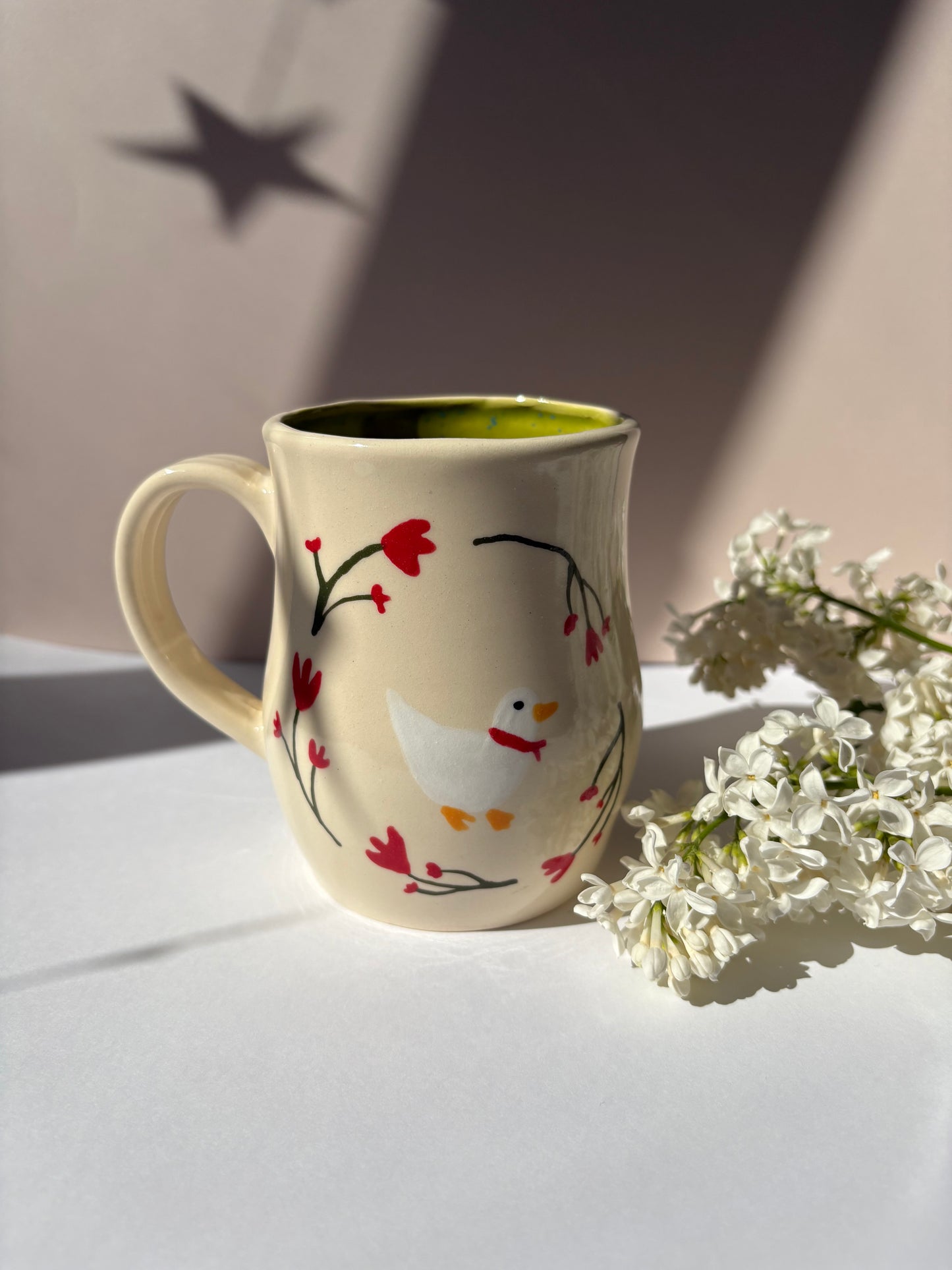 Duck & Flowers Mug
