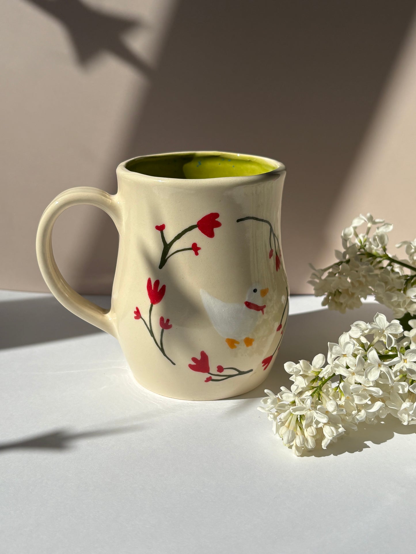 Duck & Flowers Mug