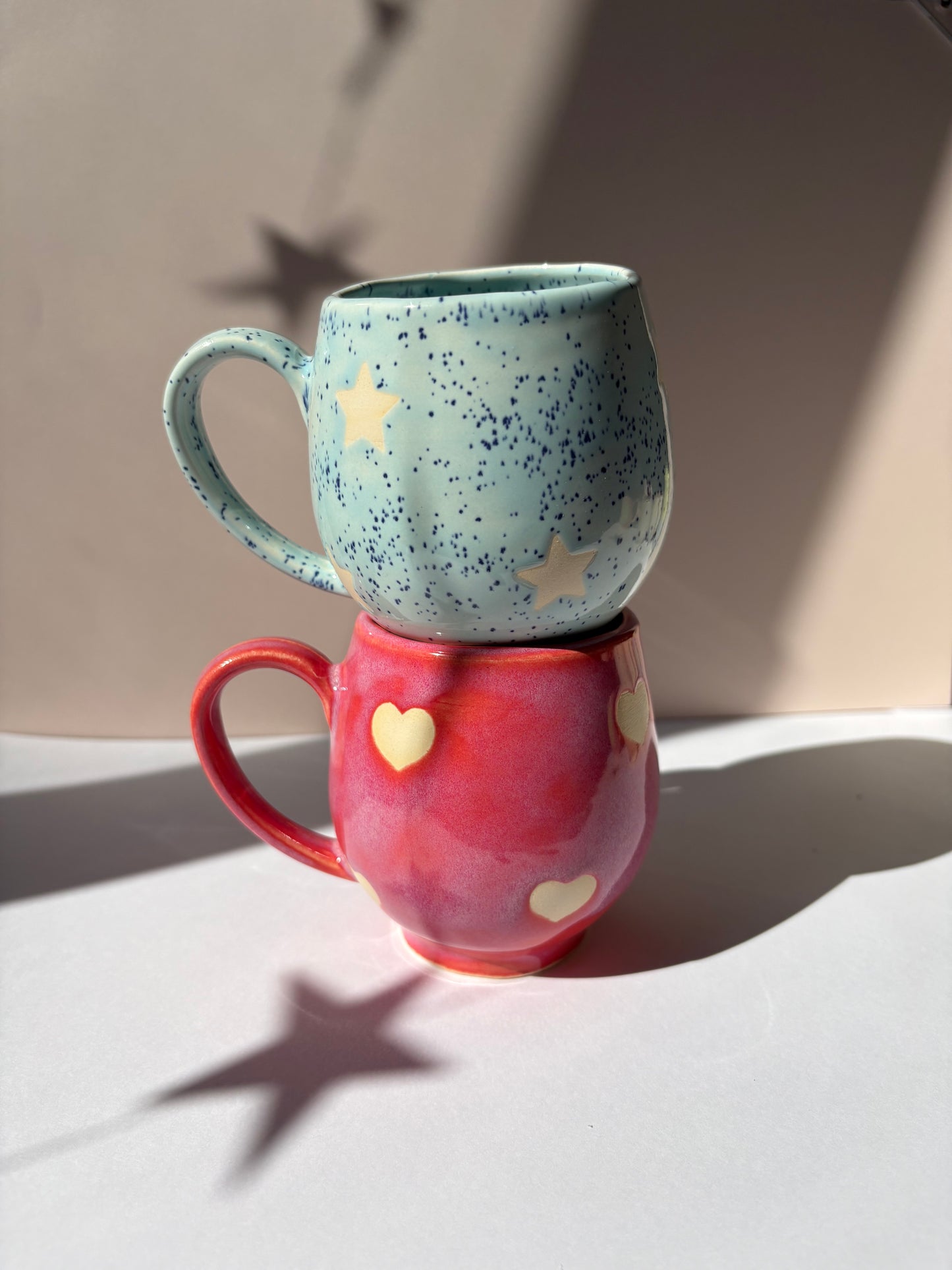 Bright Pink Hearts Mug