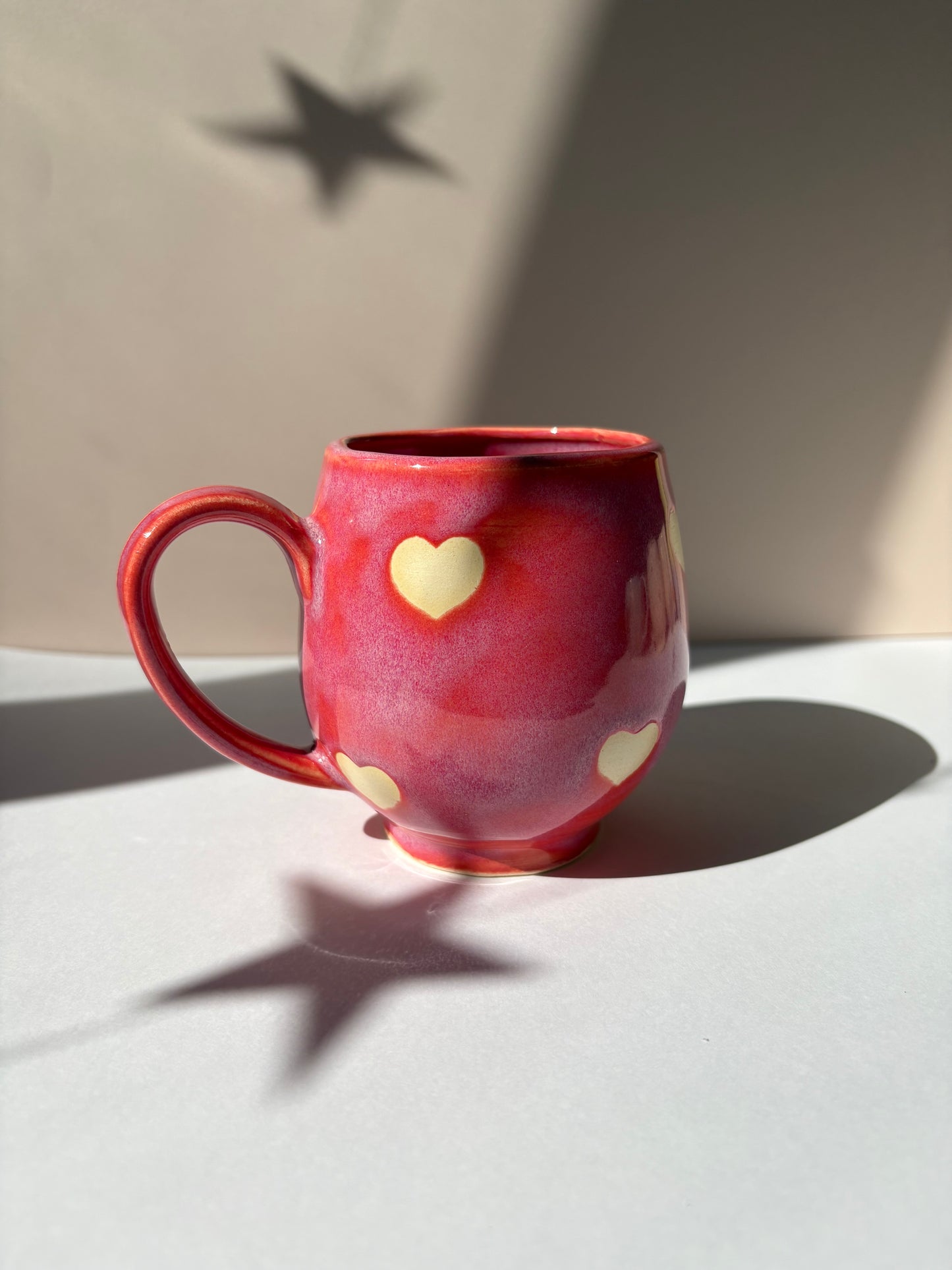 Bright Pink Hearts Mug