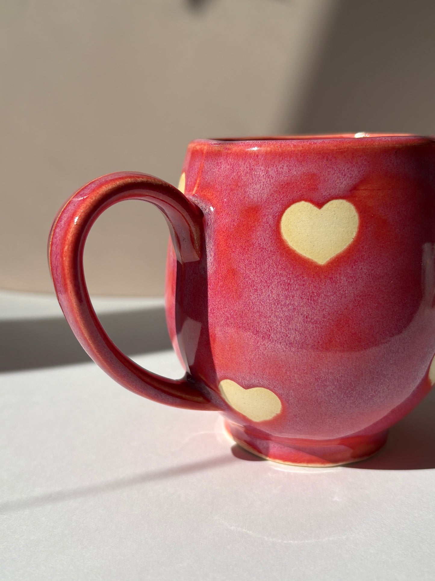 Bright Pink Hearts Mug