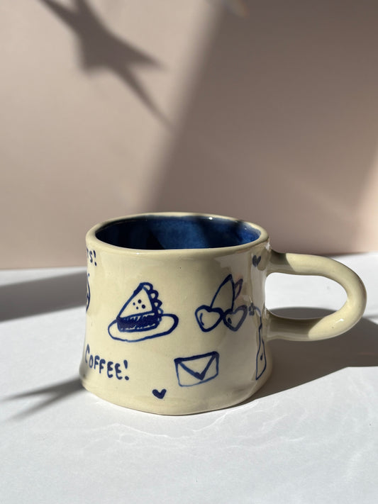 Blue Doodles Mug