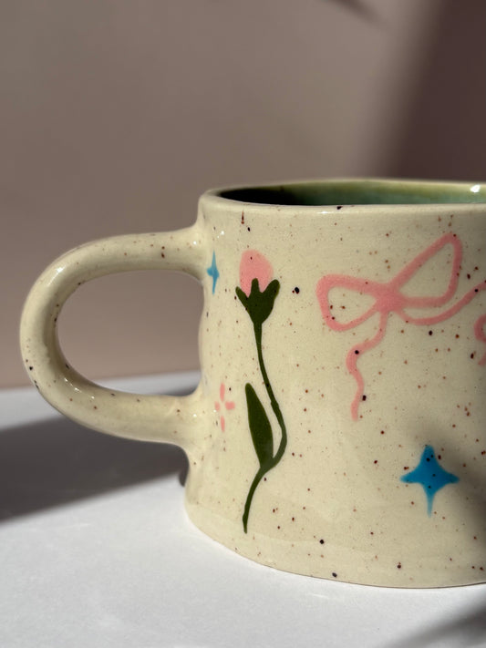Whimsy Bows & Flower Buds Mug