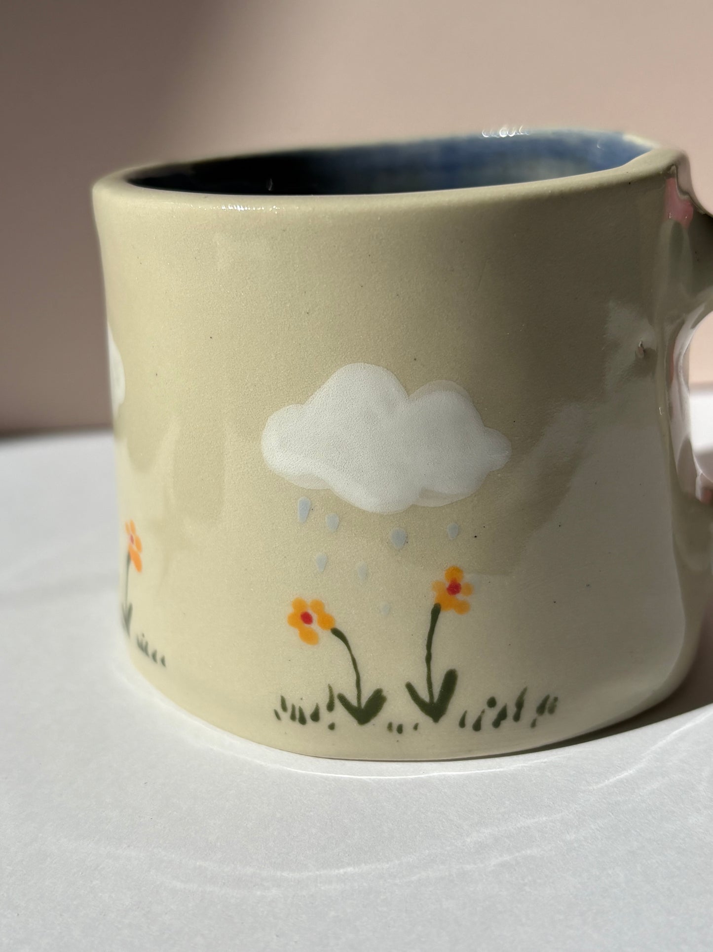 Rain Clouds & Flowers Mug