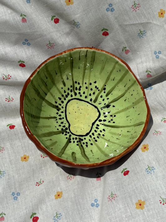 Handmade Ceramic Kiwi Bowl
