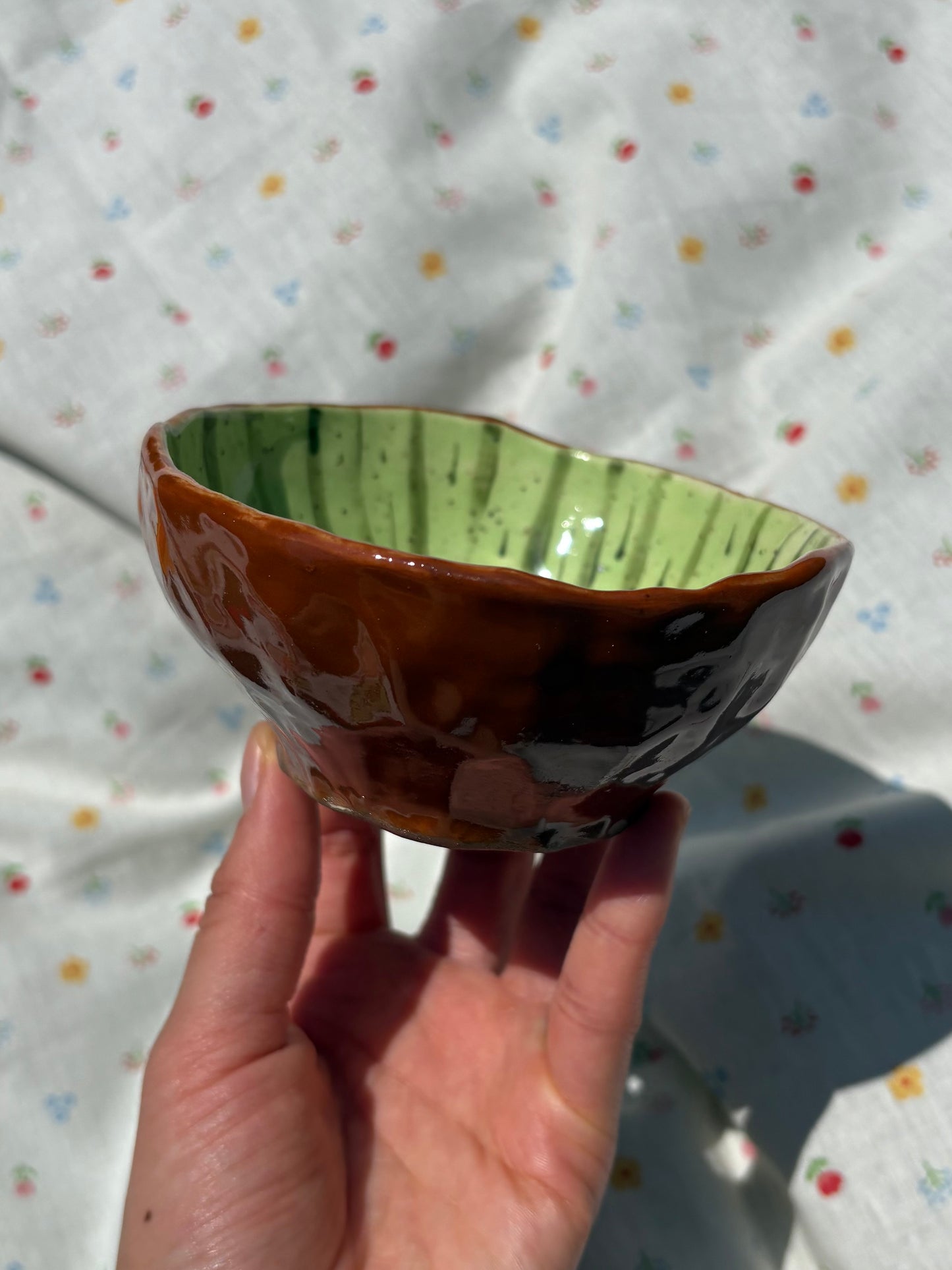 Handmade Ceramic Kiwi Bowl