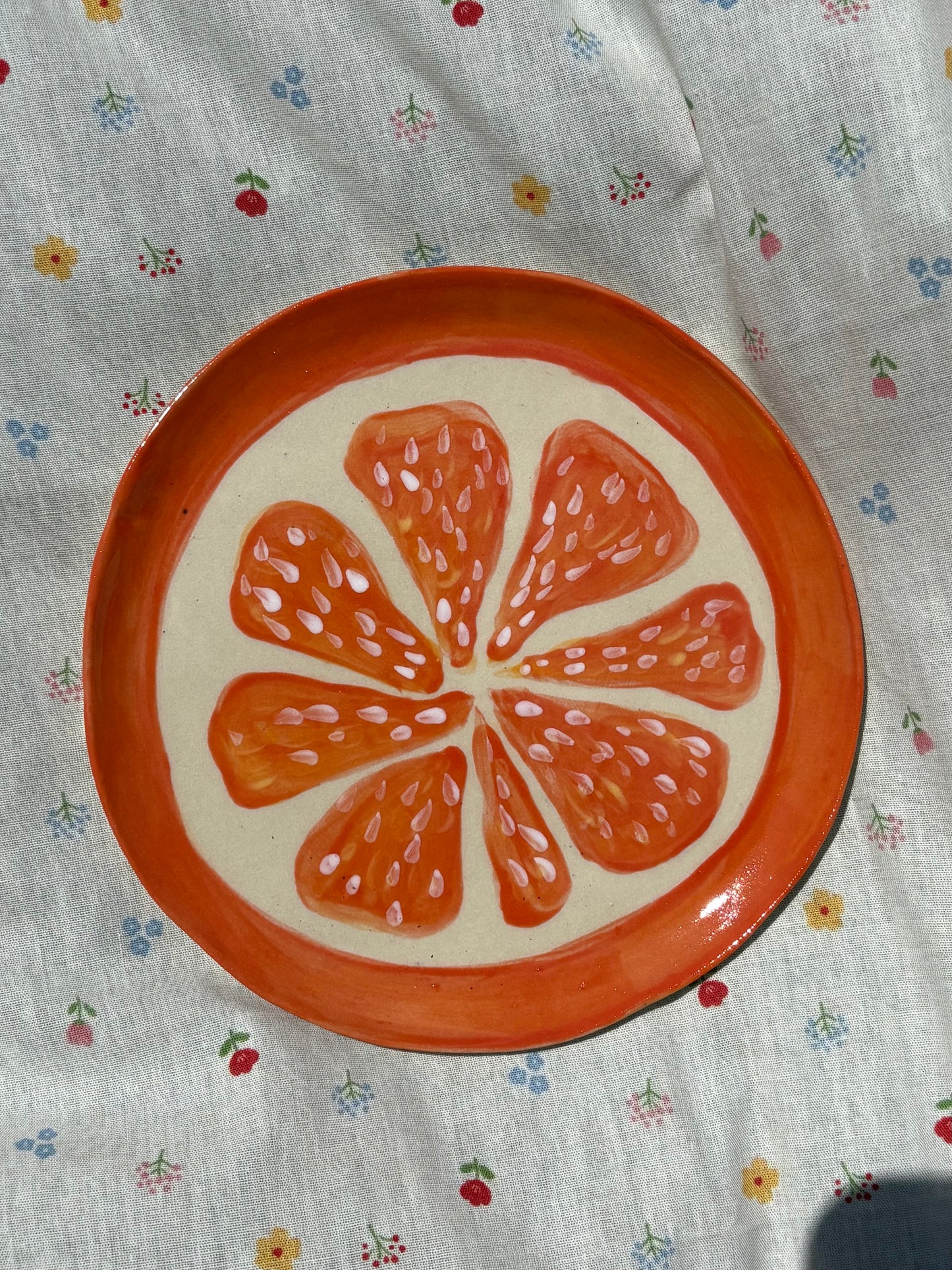 Orange Ceramic Plate
