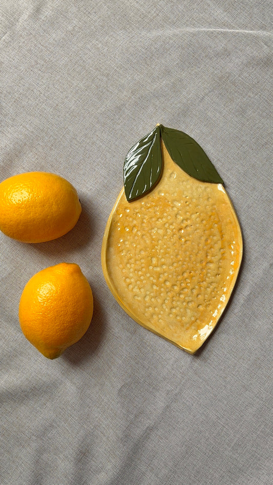 Lemon Ceramic Snack Plate