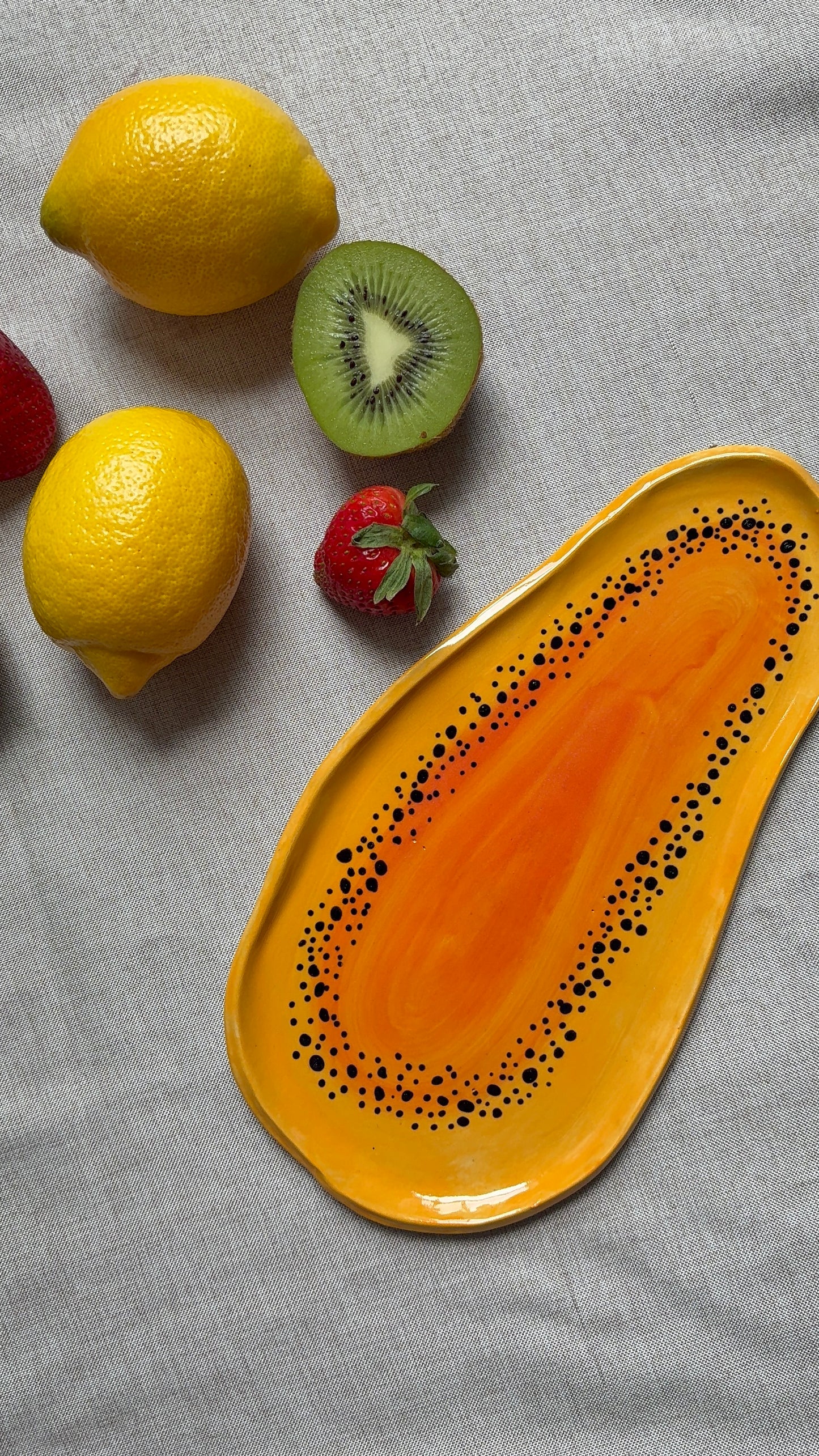 Ceramic Papaya Dish