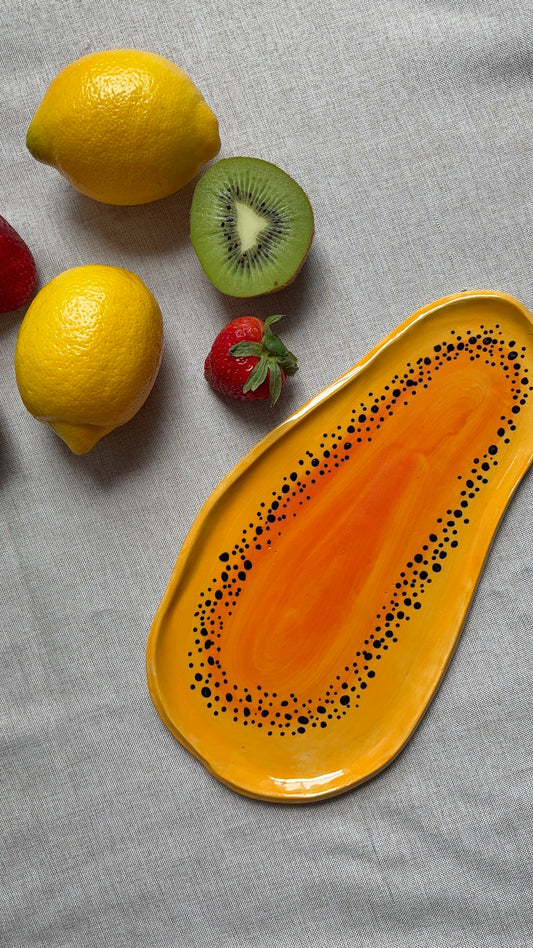 Ceramic Papaya Dish