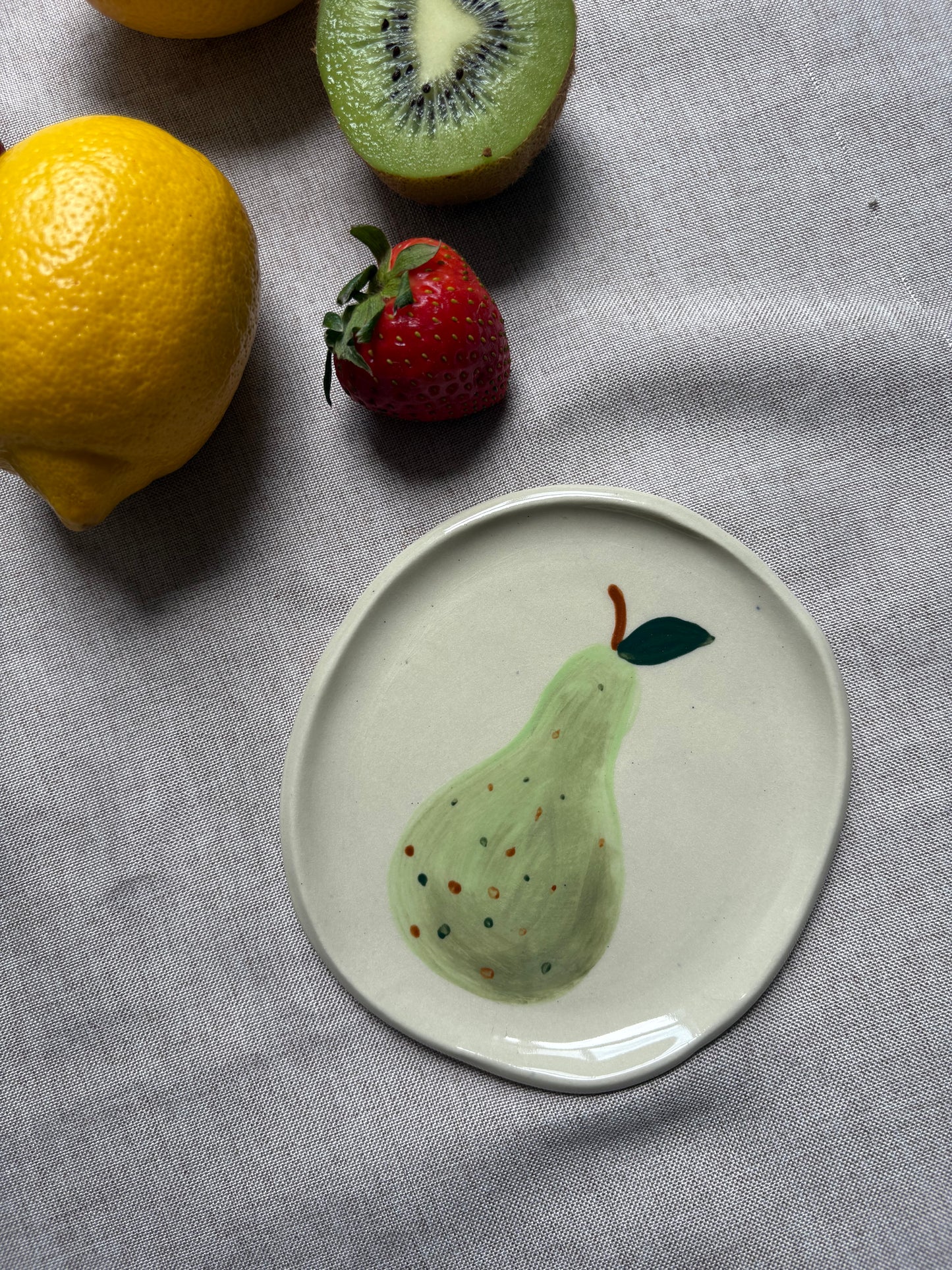 Pear Ceramic Plate