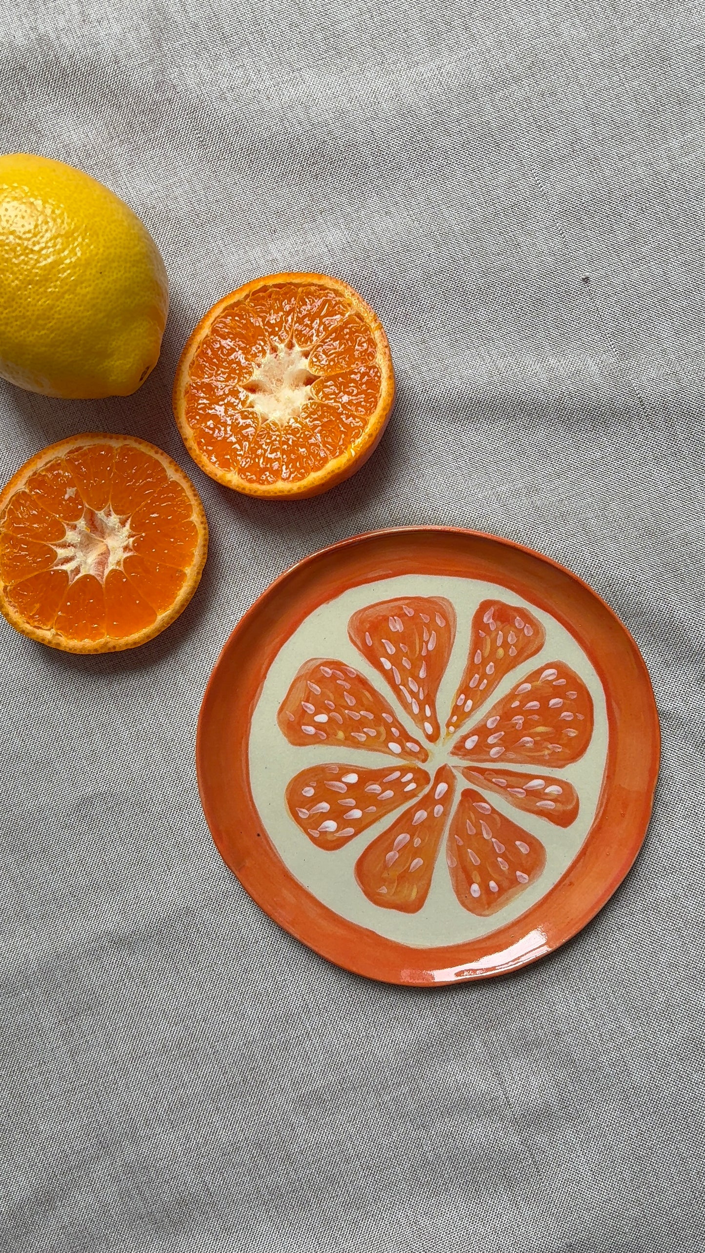 Orange Ceramic Plate
