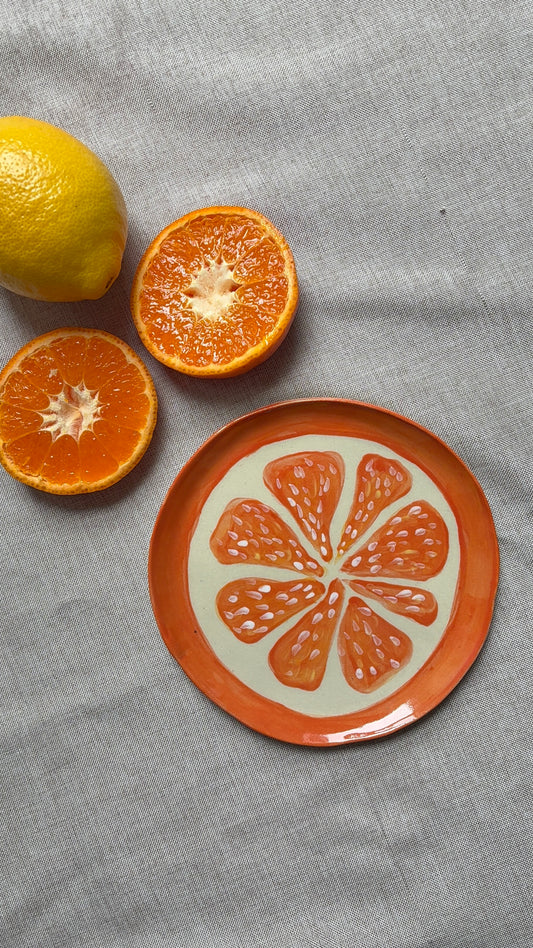 Orange Ceramic Plate