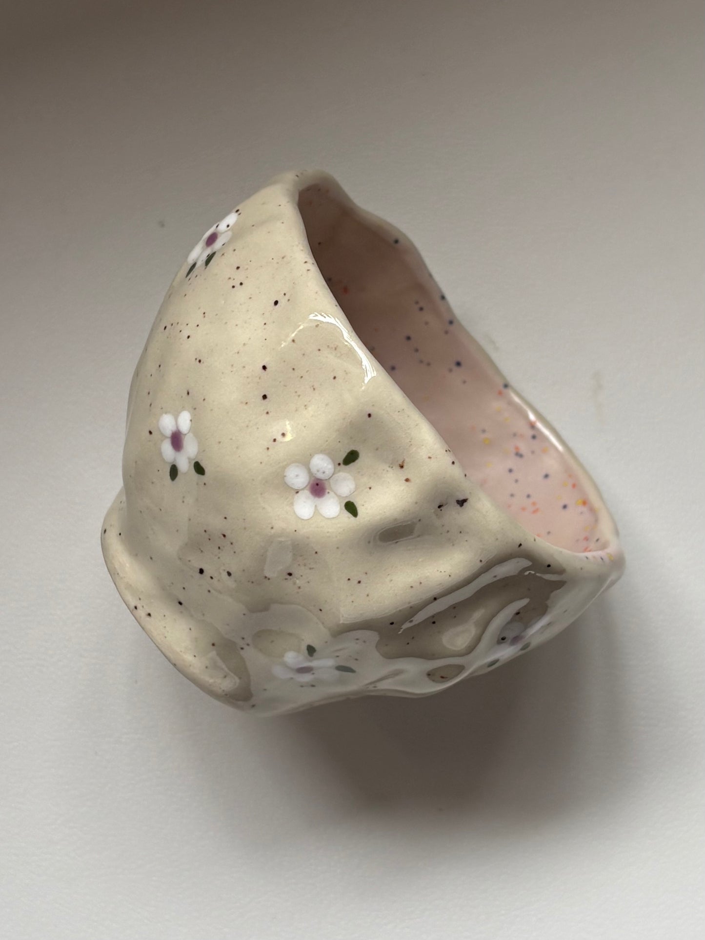 Speckled Lavender & White Flowers Espresso Cup
