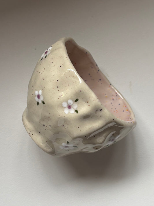 Speckled Lavender & White Flowers Espresso Cup