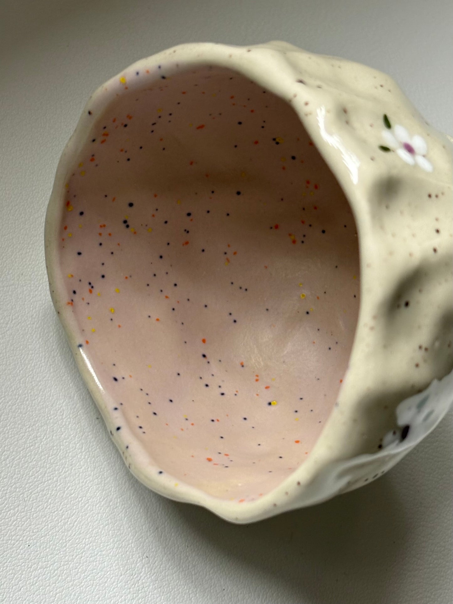 Speckled Lavender & White Flowers Espresso Cup