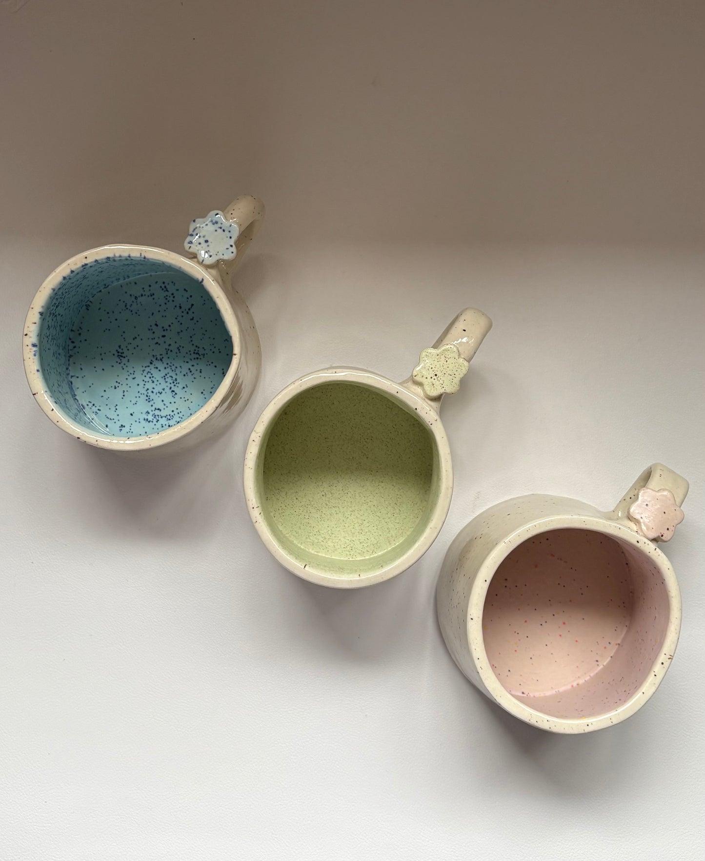 Speckled Flower Charm Mugs