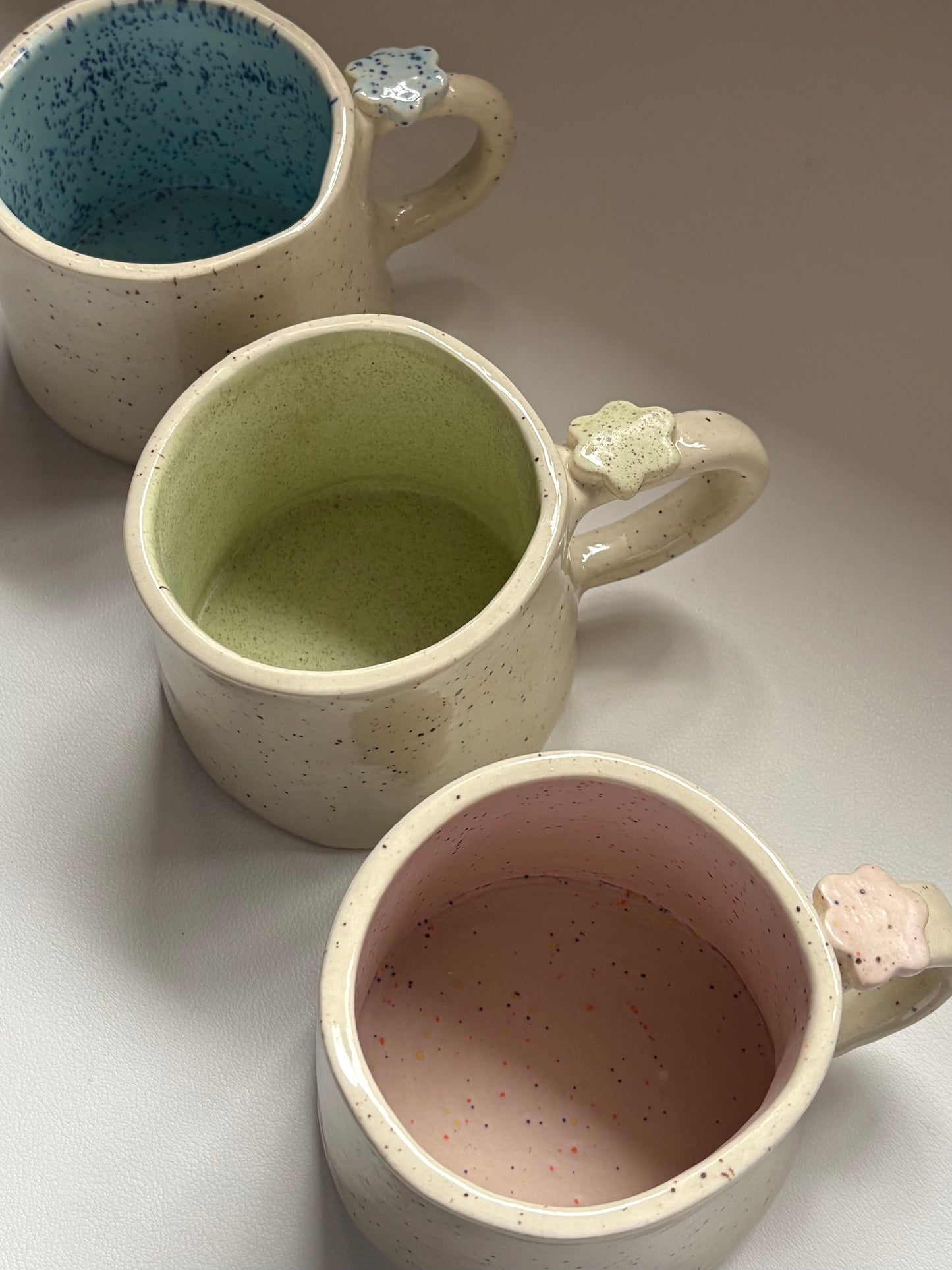 Speckled Flower Charm Mugs