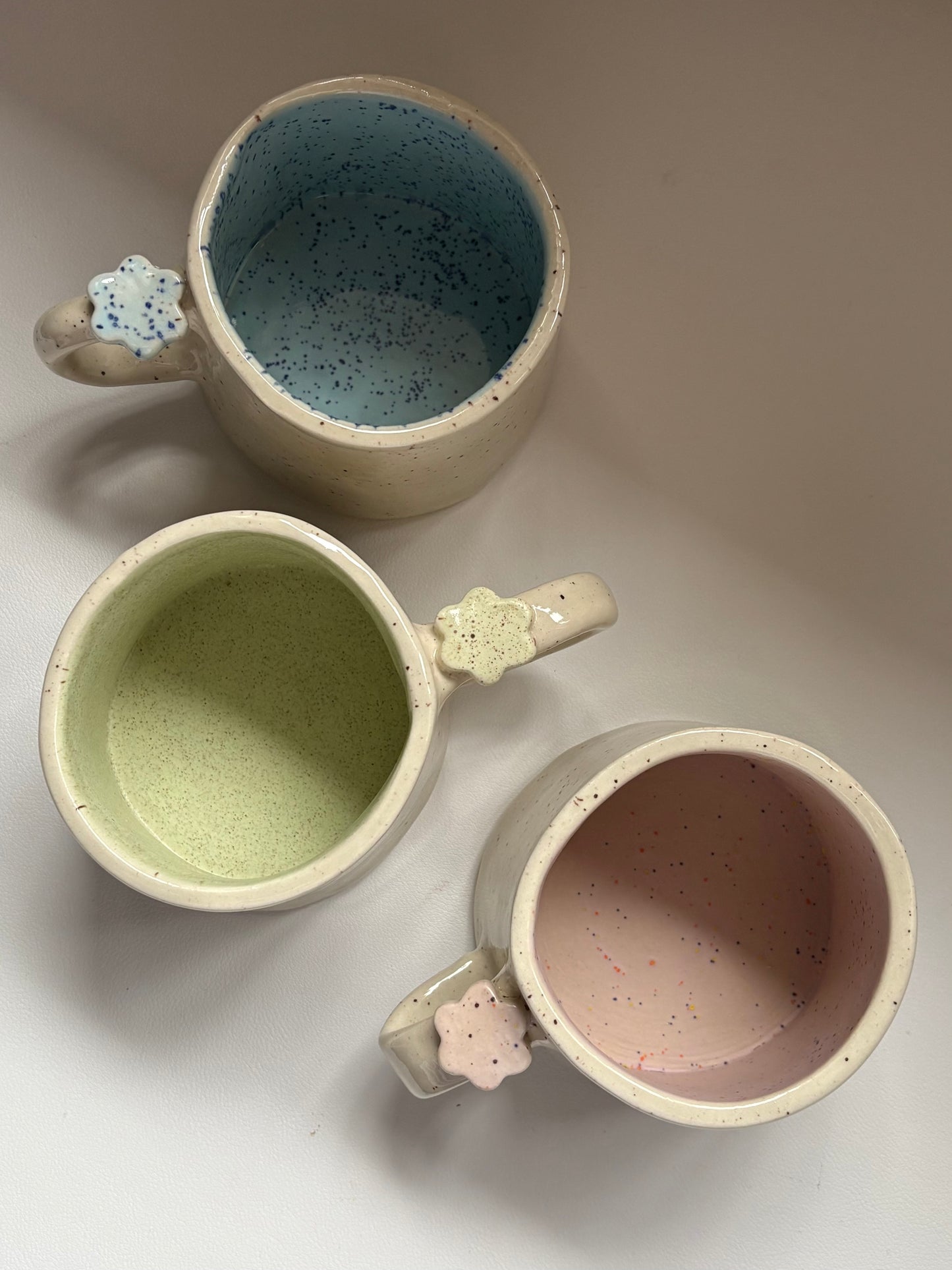 Speckled Flower Charm Mugs