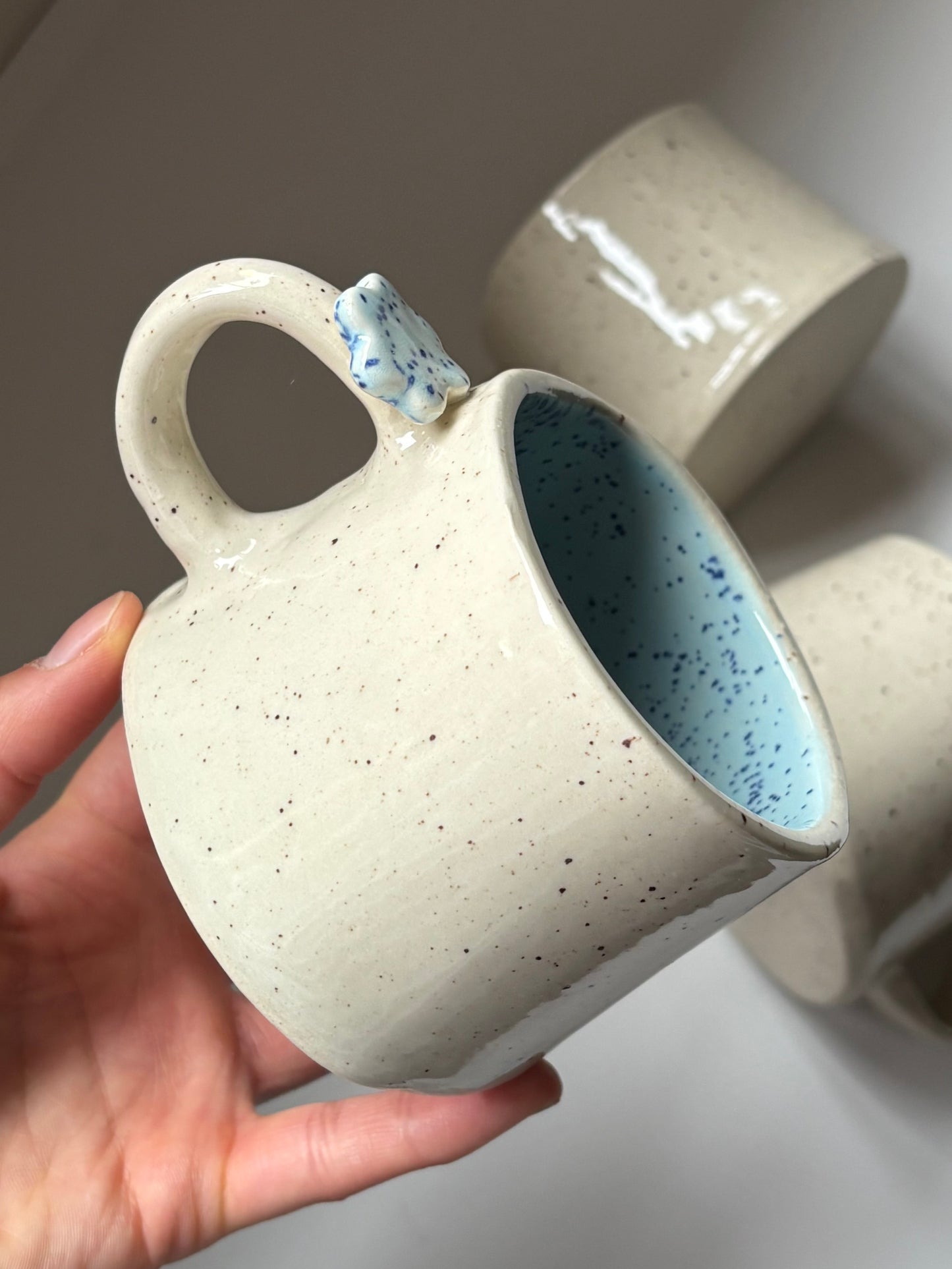 Speckled Flower Charm Mugs