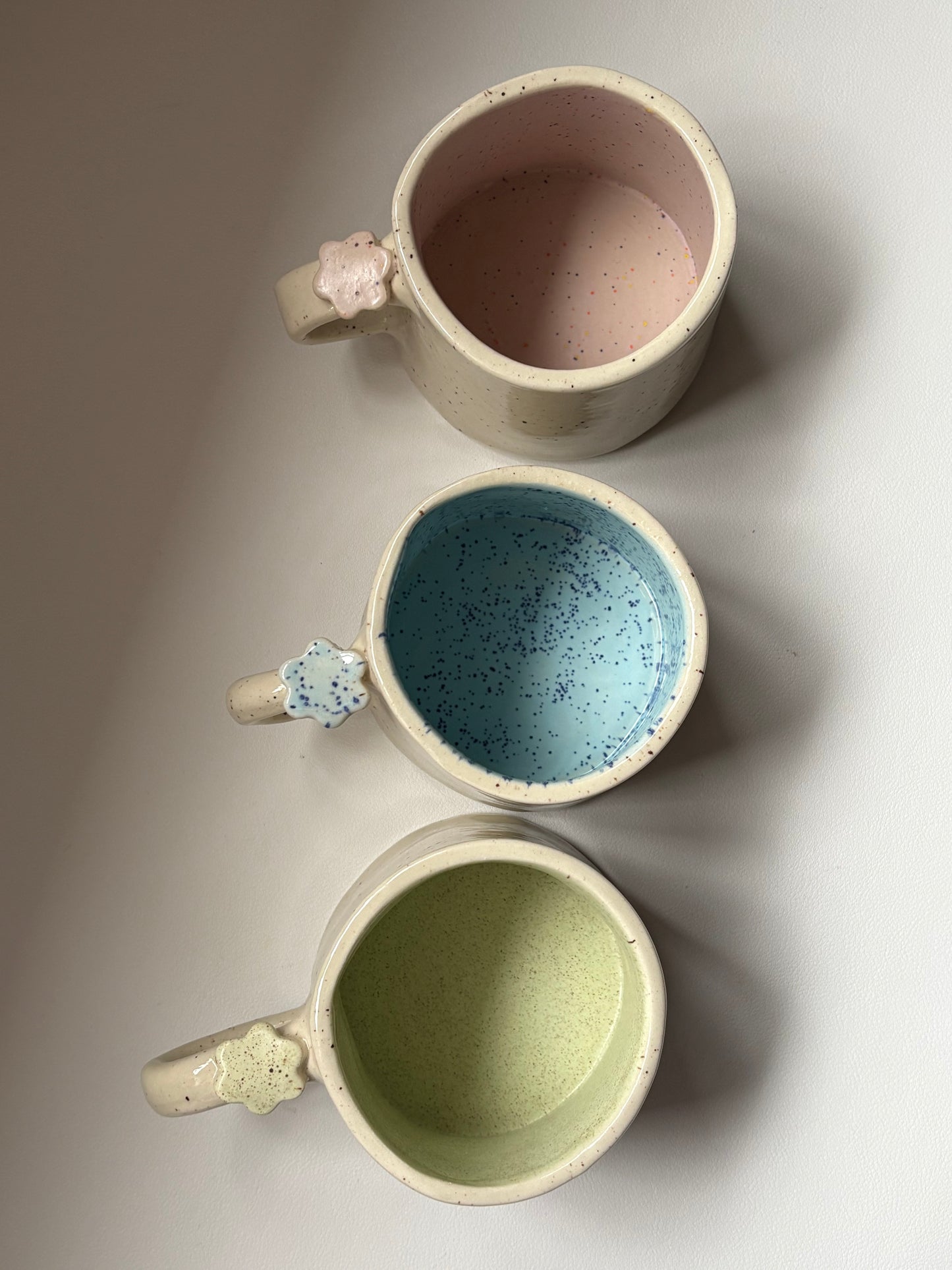 Speckled Flower Charm Mugs