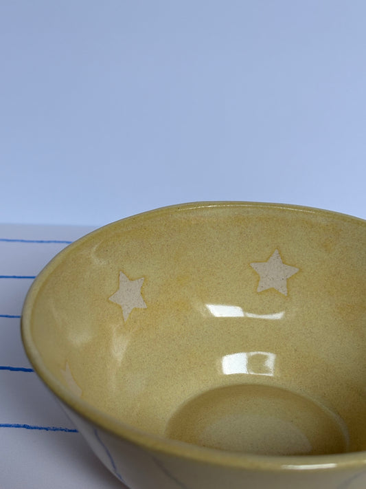 Butter Yellow Stars Bowl