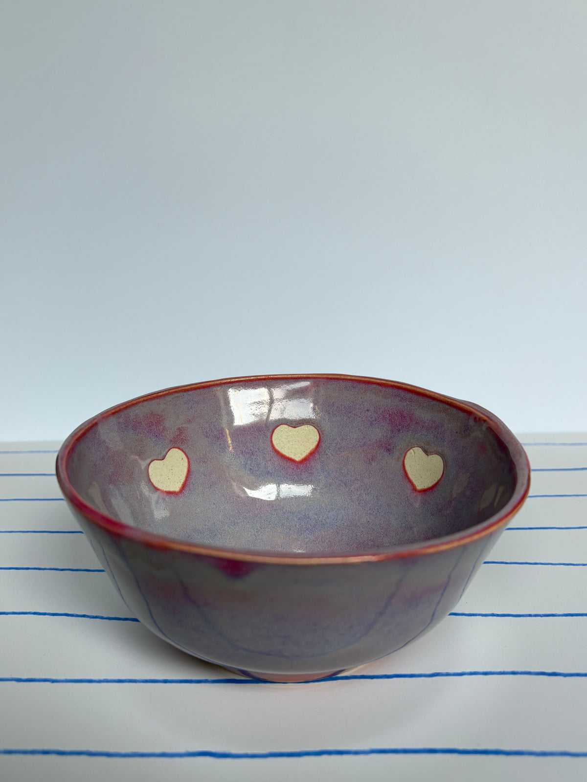 Magic Purple Hearts Bowl