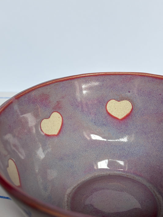 Magic Purple Hearts Bowl