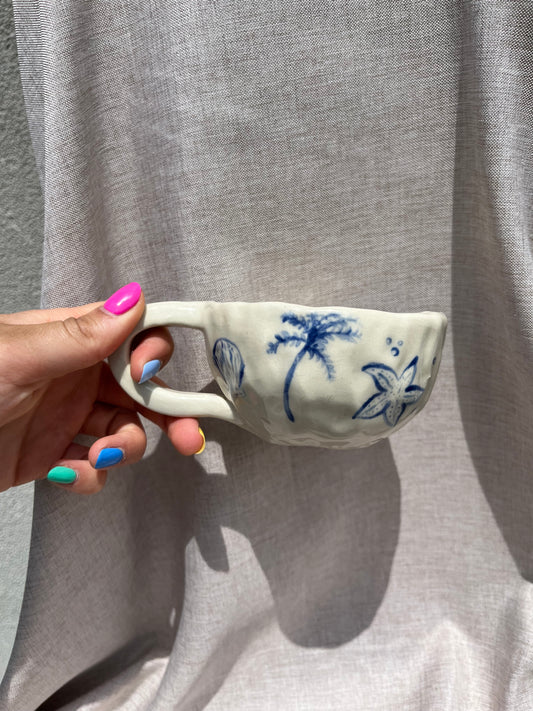 Beach girlie handmade mug